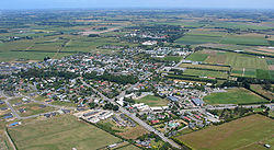 Looking southwest across Lincoln from the air, December 2005