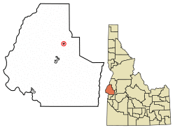 Location of Cambridge in Washington County, Idaho.