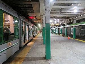 Type 9 LRVs at Boylston station, December 2019.JPG