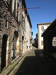 Near the old market hall in Fanjeaux