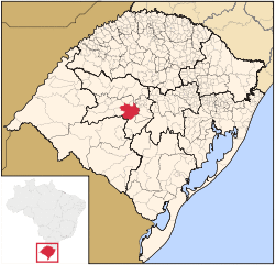 Location in Rio Grande do Sul, Brazil