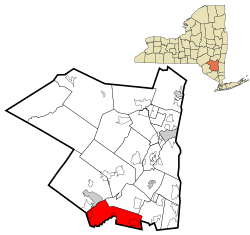 Location in Ulster County and the state of New York.