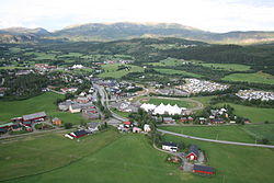 View of Høylandet village
