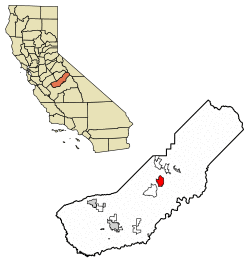 Location of Coarsegold in Madera County, California.