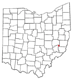 Location of Batesville, Ohio