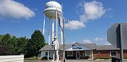 Princes Lakes water tower and town hall