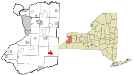 Location in Erie County and the state of New York