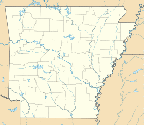 Map showing the location of Crater of Diamonds State Park