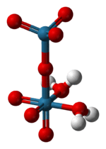Ball-and-stick model of the perrhenic acid molecule