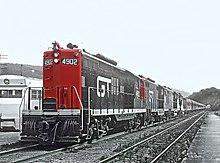 Central Vermont Railway excursion train at Brattleboro, October 1968.jpg