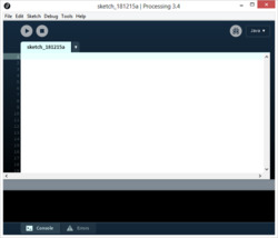 Screenshot of Processing's integrated development environment.