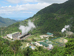 Geothermal power station in Barangay Puhagan