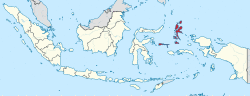 Location of North Maluku in Indonesia