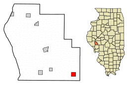 Location of Manchester in Scott County, Illinois.