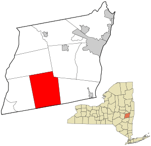 Location in Albany County and the state of New York.