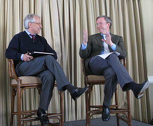 Gary Hamel and Eric Schmidt at MLab dinner.jpg
