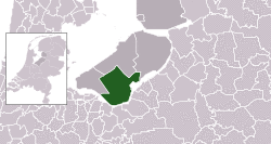 Highlighted position of Zeewolde in a municipal map of Flevoland