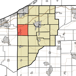 Map highlighting New Durham Township, LaPorte County, Indiana.svg