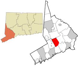 Location in Fairfield County and the state of Connecticut.