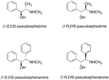 Pseudoephedrine and pseudoephenamine.png