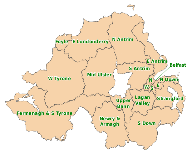 NI Parliamentary Constituencies 2010.svg