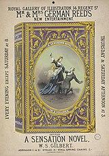 Theatre poster depicting two characters in melodramatic pose