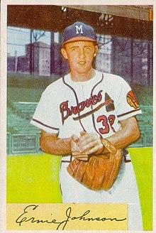 Ernie Johnson 1954 Bowman 144.jpg