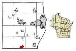 Location of Random Lake in Sheboygan County, Wisconsin.