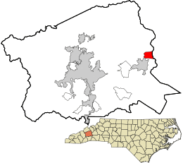 Location in Buncombe County and the state of North Carolina