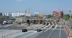 A toll booth for the Brooklyn–Battery Tunnel