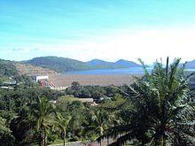 Akosombo Dam from the Volta Hotel.JPG