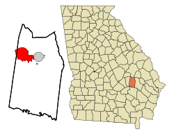 Location in Toombs County and the U.S. state of Georgia