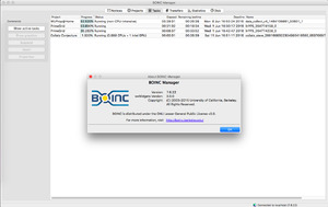 BOINC Manager 7.6.22 running on macOS