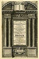 title page of Prayer Book in 17th-century typeface and design