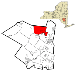 Location in Ulster County and the state of New York.