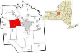 Location in Onondaga County and the state of New York.