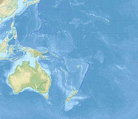 Map showing the location of Rose Atoll Marine National Monument