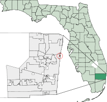 Location of Sea Ranch Lakes in Broward County, Florida