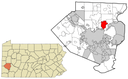 Location in Allegheny County and the U.S. state of Pennsylvania.