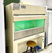 Laminar flow cabinet Microbiology Department.jpg