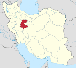 Location of Markazi Province in Iran