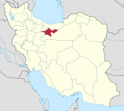Location of Tehran Province in Iran