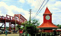 Two landmarks of the city: Keane Bridge and Ali Amjad's Clock