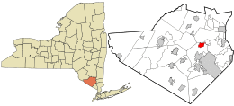 Location in Orange County and the state of New York.