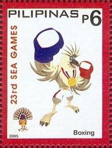 Southeast Asian Games 2005 stamp of the Philippines Boxing.jpg
