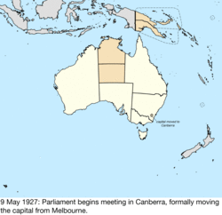 Map of Australia; for details, refer to adjacent text