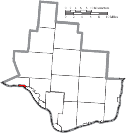 Location of Hanging Rock in Lawrence County