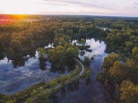 Aeriel view from Fishing Access Road