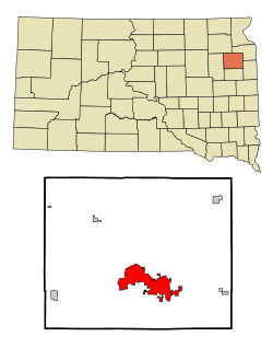 Location in Codington County and the state of South Dakota