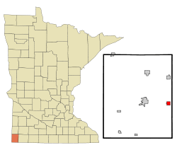 Location of Magnolia, Minnesota